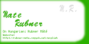 mate rubner business card