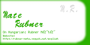 mate rubner business card